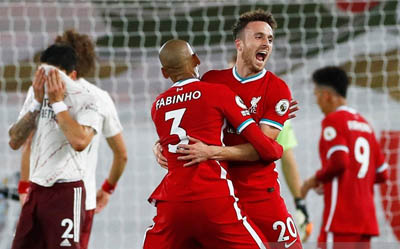  Liverpool Hajar Arsenal 3-1, Diogo Jota Cetak Gol Debut